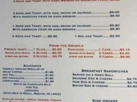 Bud Willman's Lunch menu