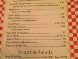 Calarco's Lounge menu