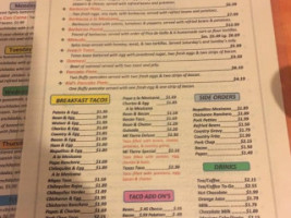 Melendez Mexican menu