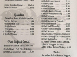 El Campo Seafood And Grill menu