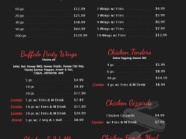 Kimmy's Carry Out menu