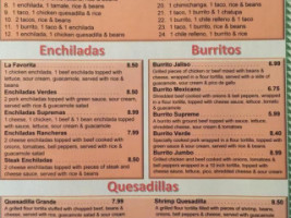 El Puerto Mexican menu