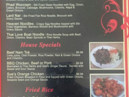 Sue Thai Om menu