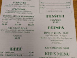 New York Pizza menu