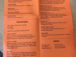 Tam Noodle Box menu