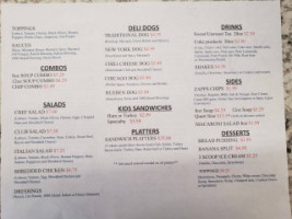 Sliced Deli menu