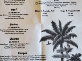 Degar’s Reef Taco menu