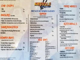 Naroodle Noodle Shop menu