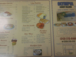 Olympia Coney Island menu