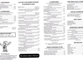 Dino's menu