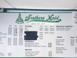 Southern Maid Donut Shop menu