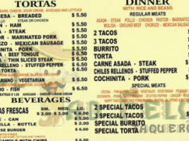 El Taco Feliz Taqueria menu