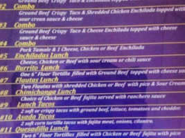 Toledo's Mexican Grill menu