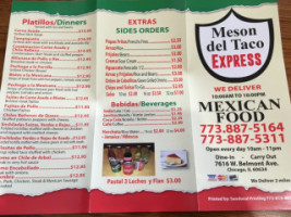 Meson Del Taco Express menu