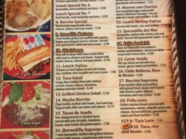 Rodeo Mexican menu