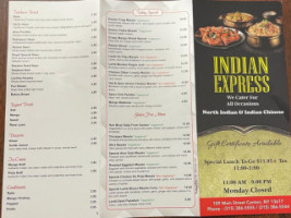 Indian Express menu