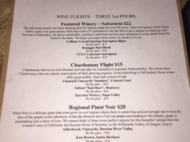 Colony Wine Merchant menu