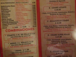 Super Pollo menu