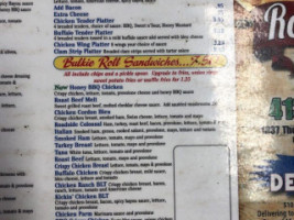 Roadside Pizza Grinders menu