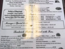 Polly's menu