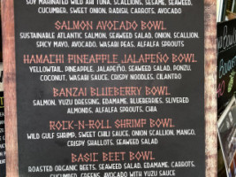 Playa Bowls menu