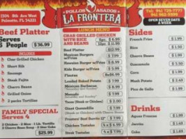 Pollos Asados La Frontera menu