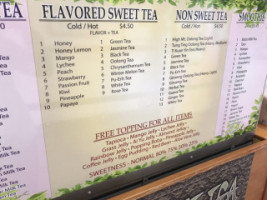 Seattle Best Tea menu