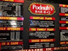 Podnuh's B-q menu