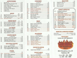 King Buffet And Mongolian Grill menu