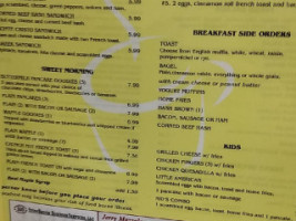 Stow Cafe menu