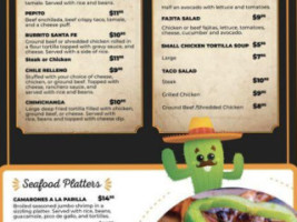 Cactus Grill Tex-mex menu