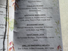 Sugar Freak menu