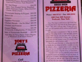 Joey's menu