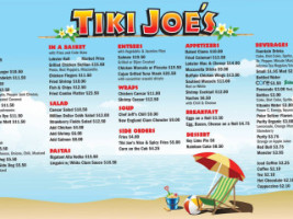 Tiki Joes Beach Club menu