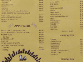 La Villa Mexican menu