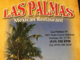 Las Palmas Mexican menu