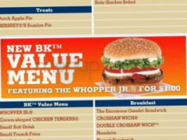 Burger King menu