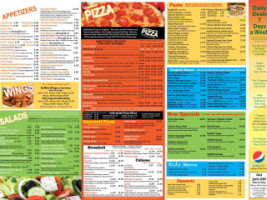 Paradise Pizzeria Family menu