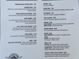 Boathouse At Hendry's Beach menu