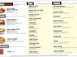 Bbq Chicken menu