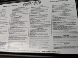 Coupa Cafe menu