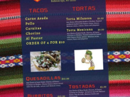 Taqueria Guadalajara menu