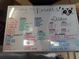 Rascal's Bar Grill menu