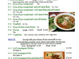 Pho Thom menu