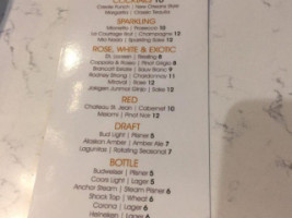 The Oyster Hard Rock menu