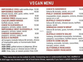 The Diner Boys menu