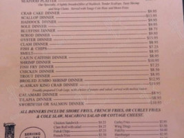 Off Shore Pier menu