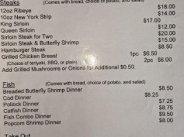 Little Water Grill menu