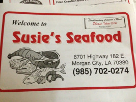 Susie's Seafood menu