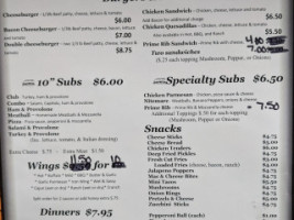 Mc's Grill menu